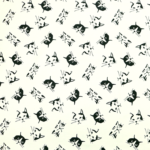 Inky Black Tumbling Painted Cat Face 4