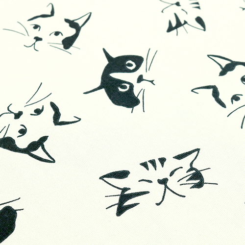 Inky Black Tumbling Painted Cat Face 5