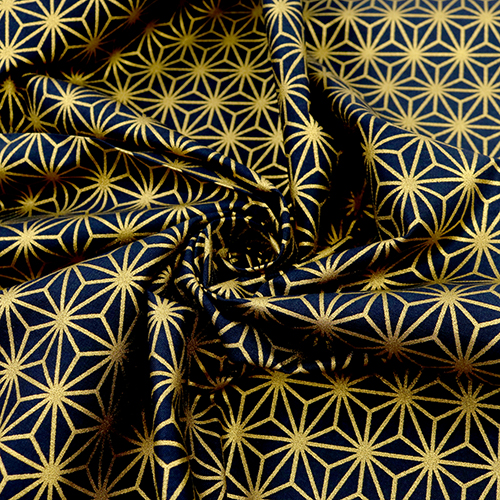 Black Asanoha Star Metallic Gold 2