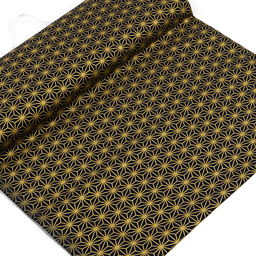 Black Asanoha Star Metallic Gold 3