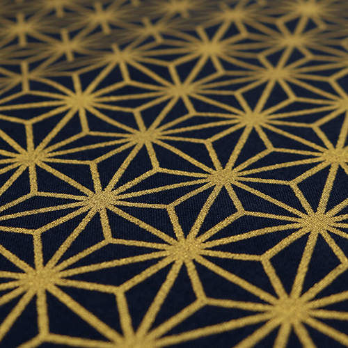Black Asanoha Star Metallic Gold 5