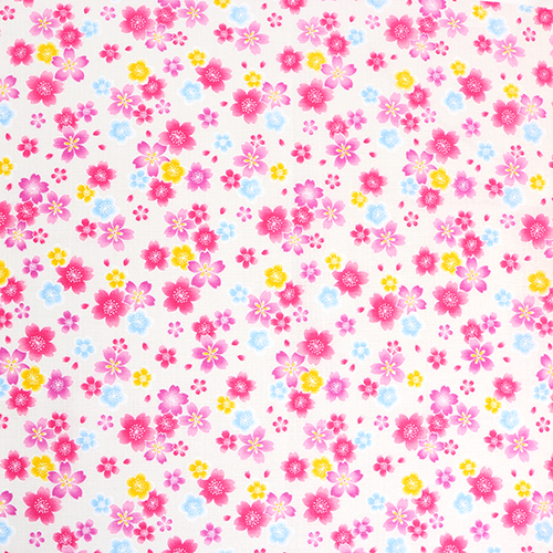 Vereinzelte Hbsche Bunte Sakura-Blten Stoff von Japanese Indie