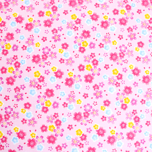 Verstreute Hbsche Bunte Sakura Blte Stoff von Japanese Indie