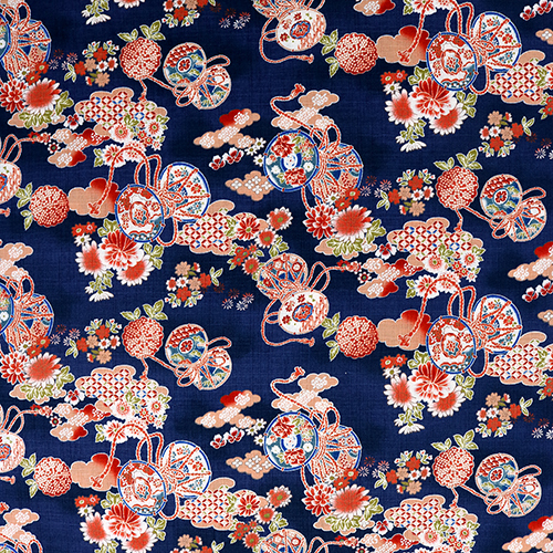 Traditionelle Tsuzumi-Trommeln Mit Blumenmuster