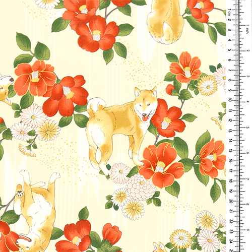 Cane Shiba Inu Fiori Di Camelia 1