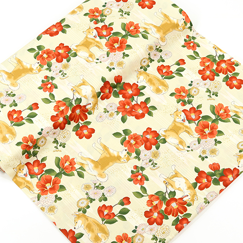 Cane Shiba Inu Fiori Di Camelia 3