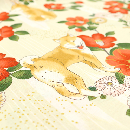 Cane Shiba Inu Fiori Di Camelia 5