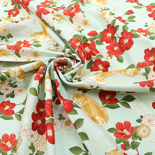 Chien Shiba Inu Fleurs De Camélia 2