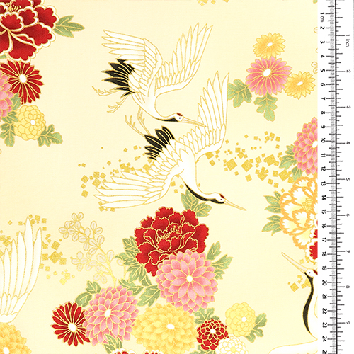 Crisantemi Peonia Gru Tsuru Oro 1