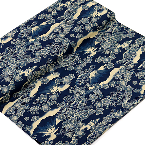 Monte Fuji Indigo Flores de Sakura Olas 3