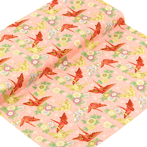 Golden Origami Paper Crane Pink 3