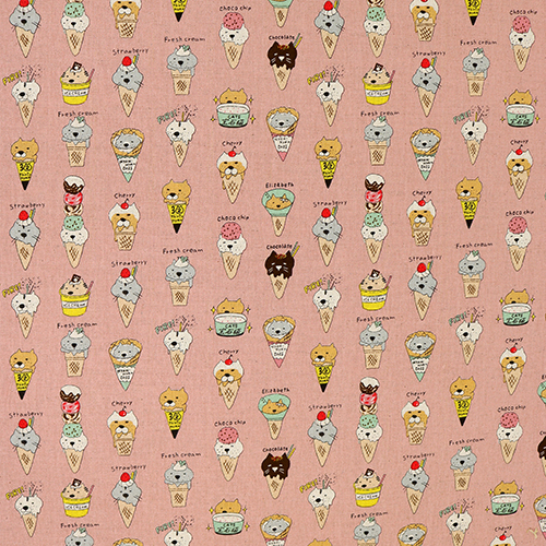Cornets De Glace Chats Sundae Tissu par Japanese Indie