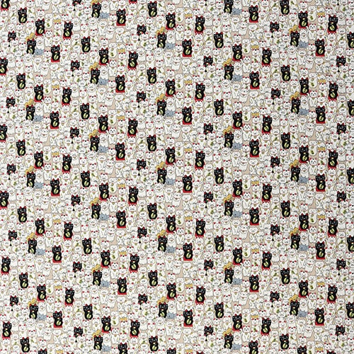 Maneki Neko Good Fortune Lucky Cats Beige 4