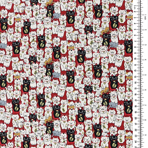 Maneki Neko Good Fortune Lucky Cats Red 1