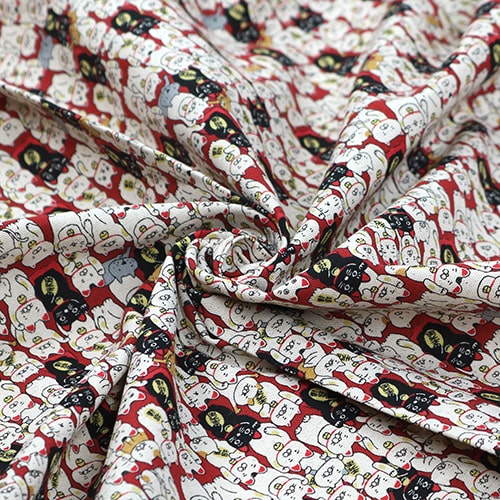 Maneki Neko Good Fortune Lucky Cats Red 2