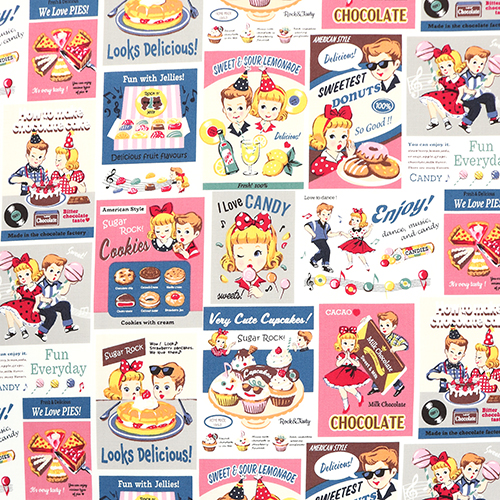 Dulce Etiqueta Retro Americana Azúcar Cristalizado