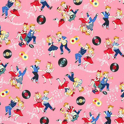 Musique Rock & Roll Fête Sucre Rock Tissu