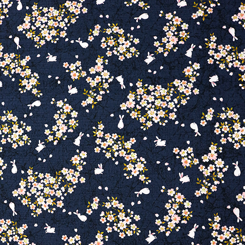 Lapin Usagi sur Branche de Fleurs de Cerisier Sakura