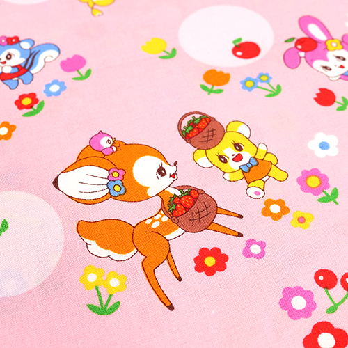 Vintage Retro Woodland Critters Flowers Fruits 5