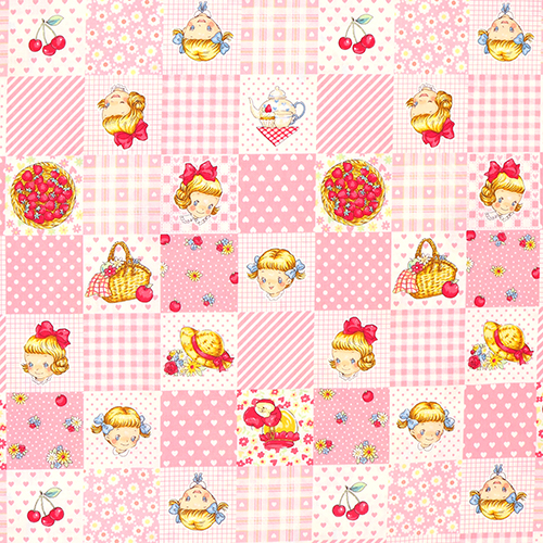 Patchwork Retro Nios Tela de Japanese Indie