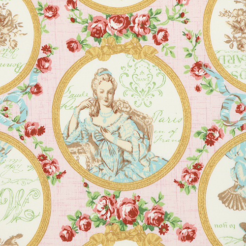 Marie Antoinette Antike Porträtrahmen Stoff