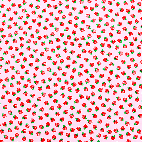 Mini Fraises Rtro Simples en Chute Tissu