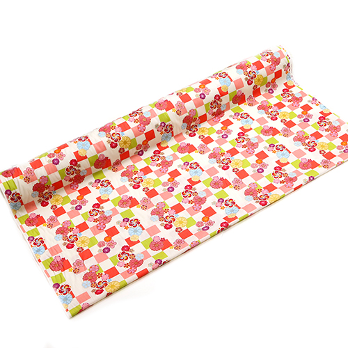 Japanese Checker Gold Flowers Blossoms 3