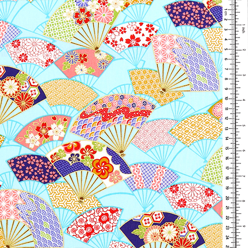 Japanische Gold Gemusterte Sensu-Fächer 1