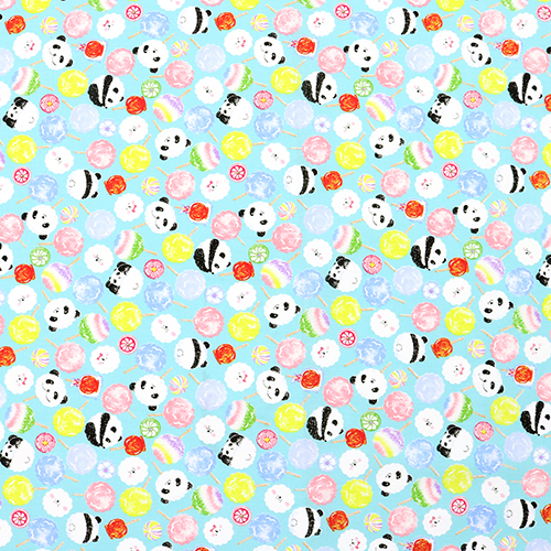 Panda Barbe  Papa Douces Friandises Tissu par Japanese Indie