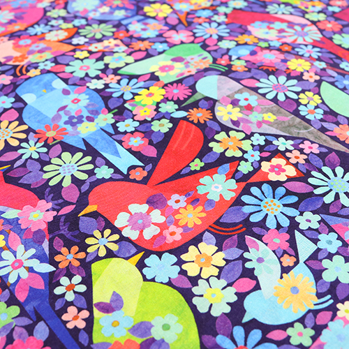 Pájaros Coloridos Retro Brillantes Florales 5