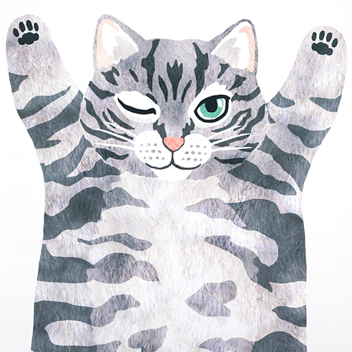Cat Animal Twin Bag Panel Fabric