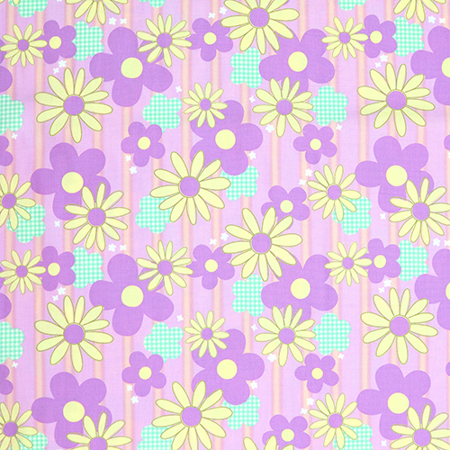 Retro Vichy Blumenstreifen