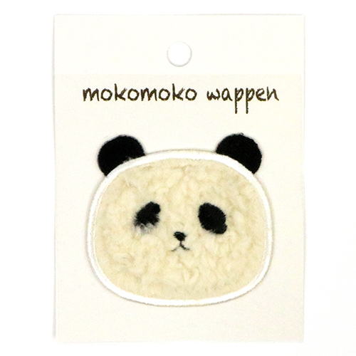 Mokomoko Wappen Flauschiger Aufbgel-Patch - Panda von Kokka