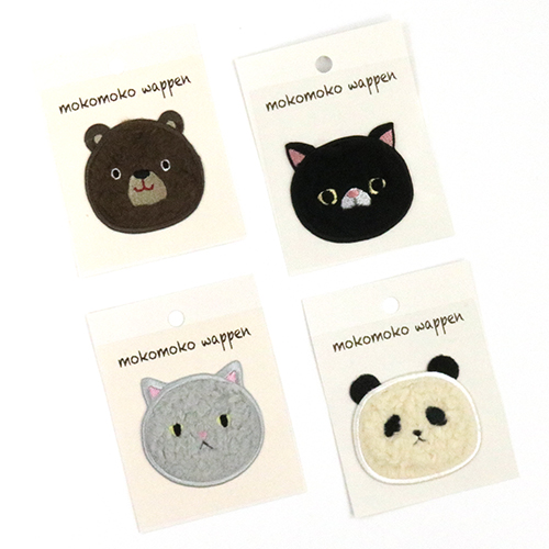 Mokomoko Wappen Fuzzy Iron On Patch - Panda 3