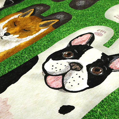 Animales Delante Y Detrás Panel De Césped 5