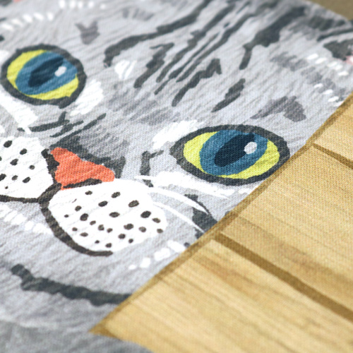 Katzen Die Durch Die T�r Mit Braunem Panel Sp�hen 5