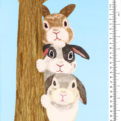 Animali Che Sbirciando Dagli Alberi Su Pannello 1