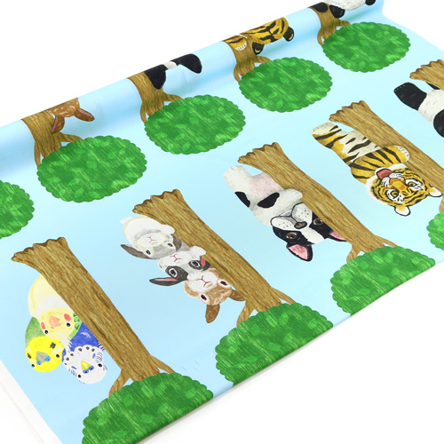 Animali Che Sbirciando Dagli Alberi Su Pannello 3