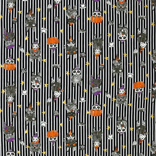 Animaux D&#8217;Halloween Citrouilles Rayures