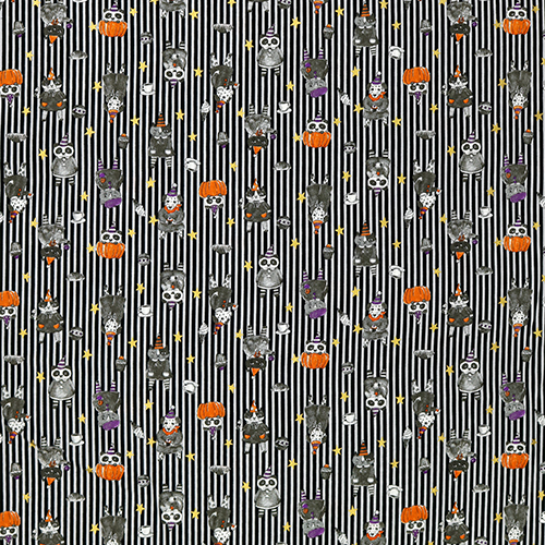 Halloween Animals Pumpkins Stripes 4