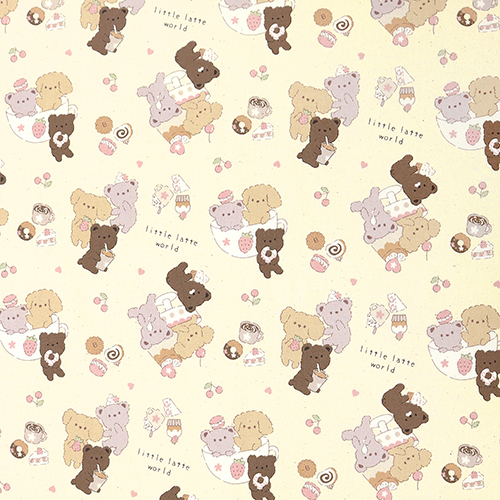 Kleine Latte Welt Patisserie Br Hund Stoff