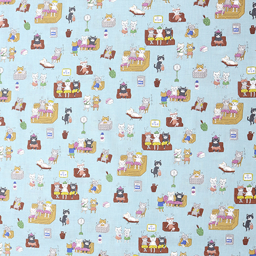 Chats Drles dans la Vie Quotidienne et le Travail Tissu