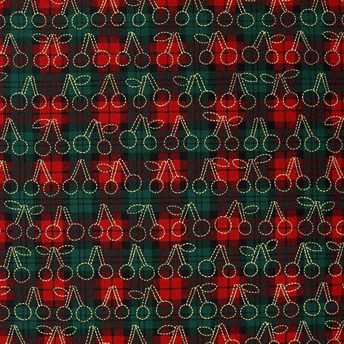 British Check Plaid Cherry Gold