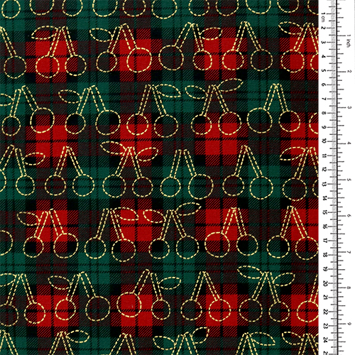 Carreaux Britanniques Cerise Or 1