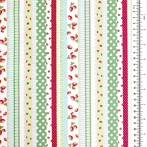 Muster Gestreifte Vintage Beeren 1