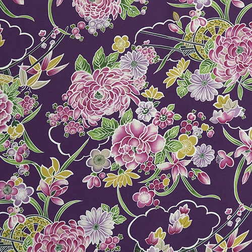 Fette Japanische Blumen Weiße Umrisse