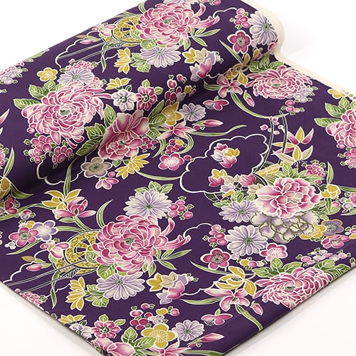 Bold Japanese Flowers White outline 3