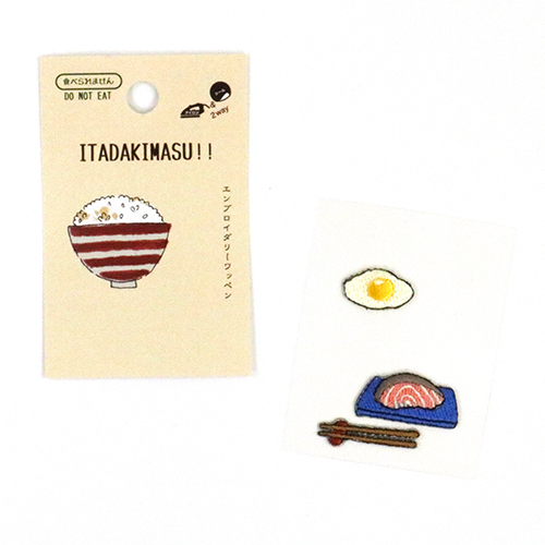 Itadakimasu Sushi Set Di 3 Toppe Termoadesive - Uovo 1