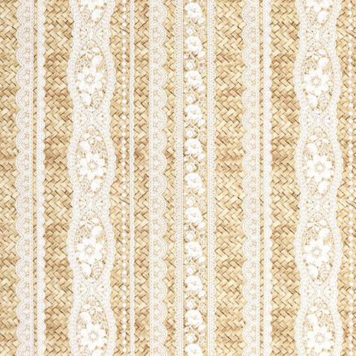 Dentelle Raye Panier Osier Armure Tissu par Kokka