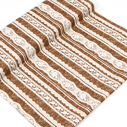 Striped Lace Basket Wicker Weave dark 3
